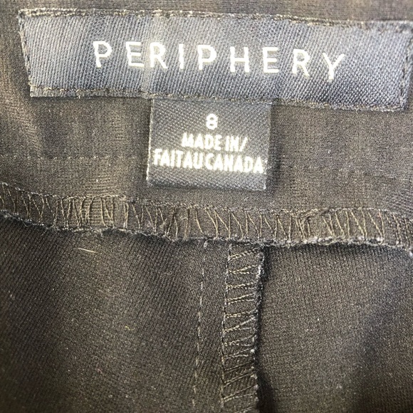 Periphery Black Pants with Zippers- Size 8 - Picture 3 of 3